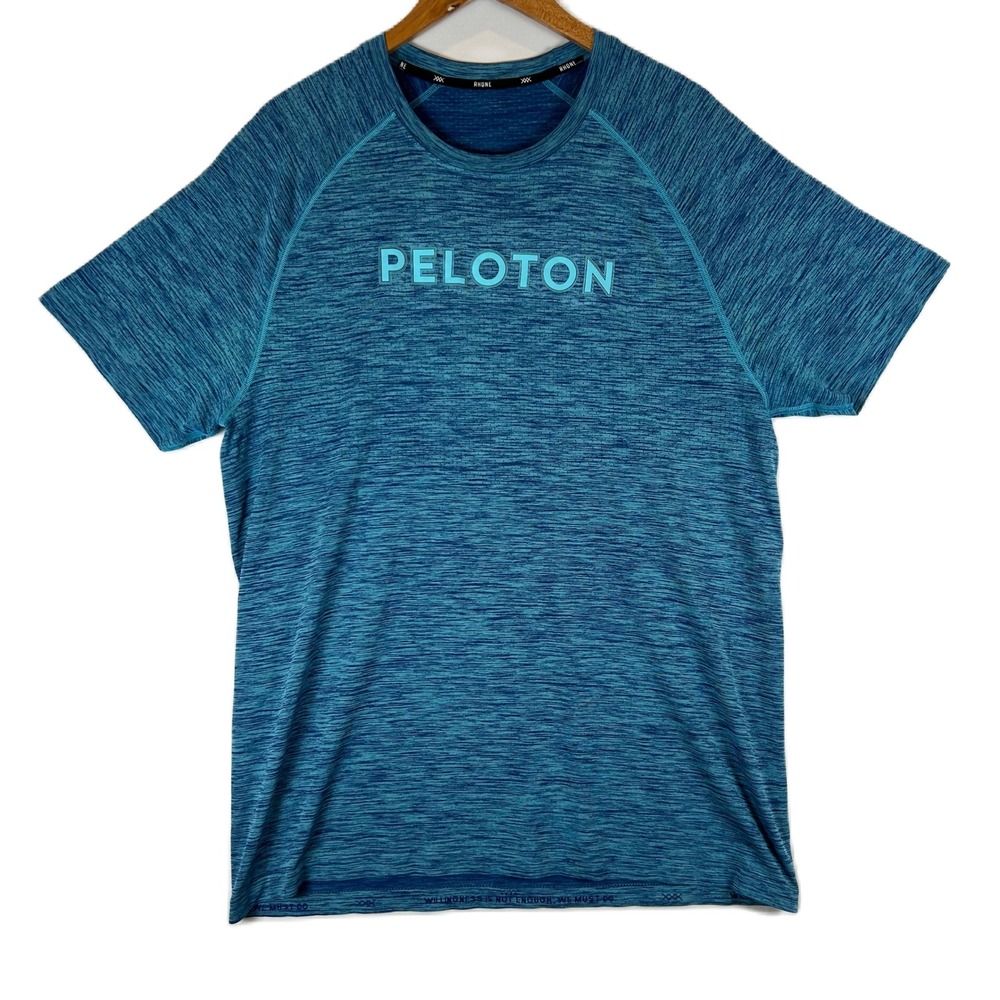 Rhone Peloton Men's Teal Short Sleeve‎ Athletic Training T-Shirt
